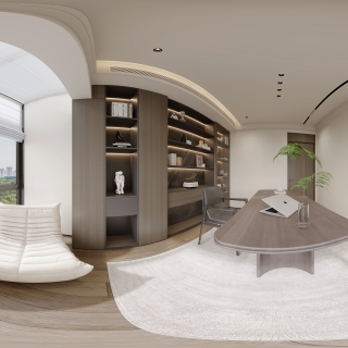 现代二楼书房360