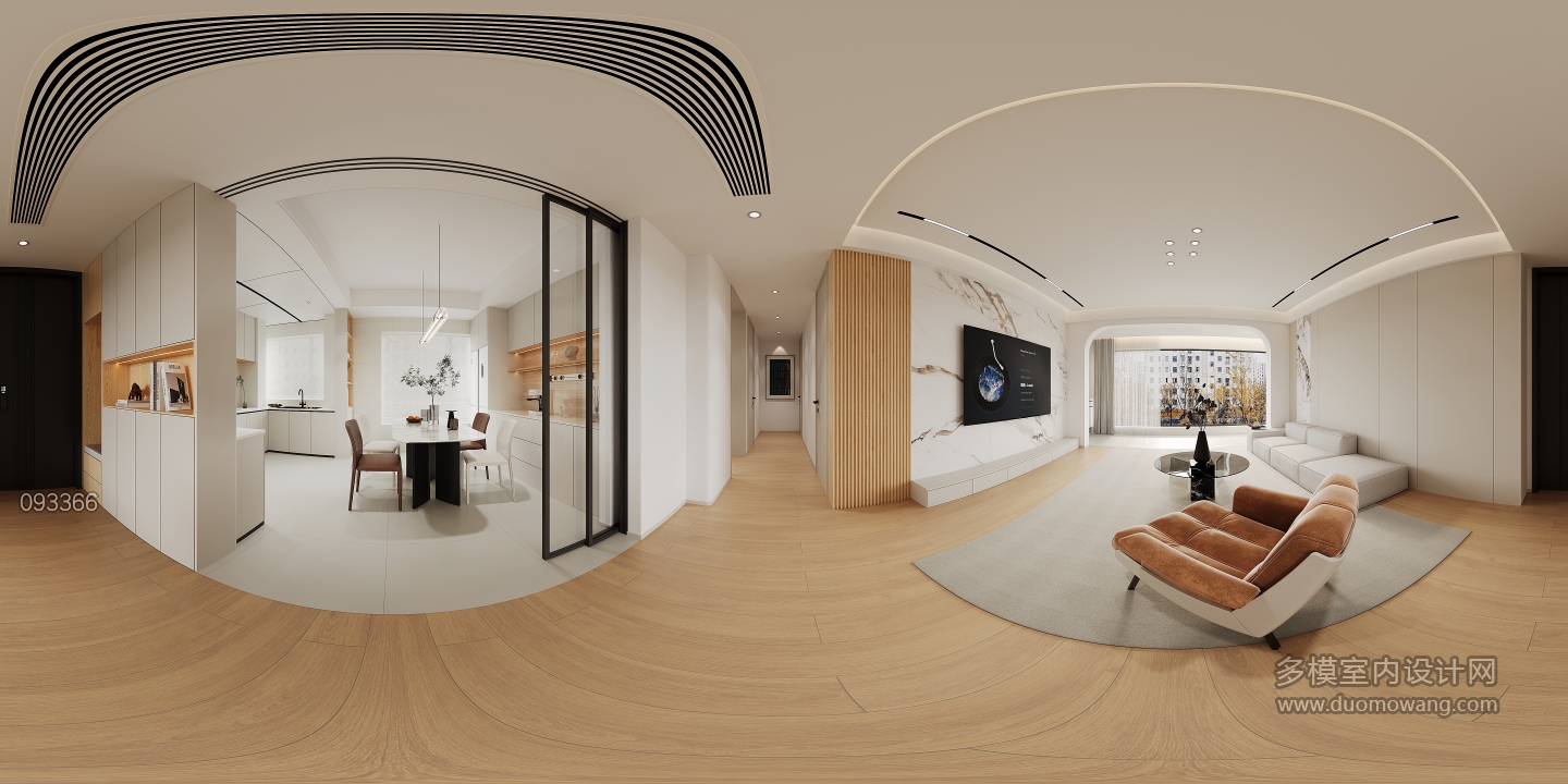 现代客厅全景