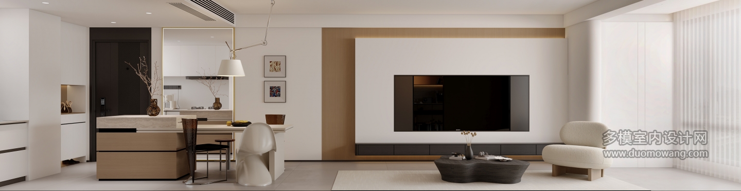 原木风客餐厅_电视背景