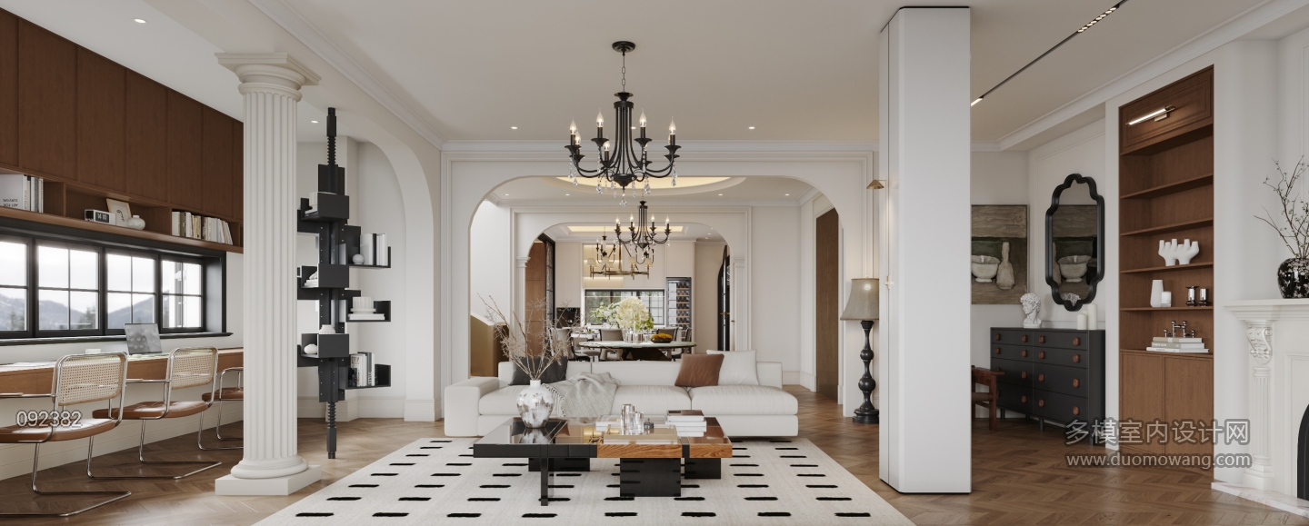 法式-一层客厅特写