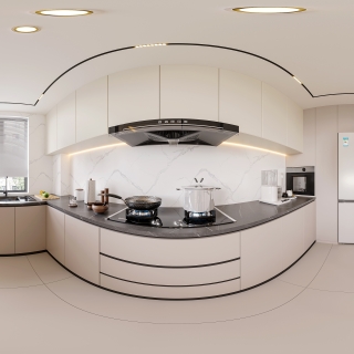 现代新中式厨房360