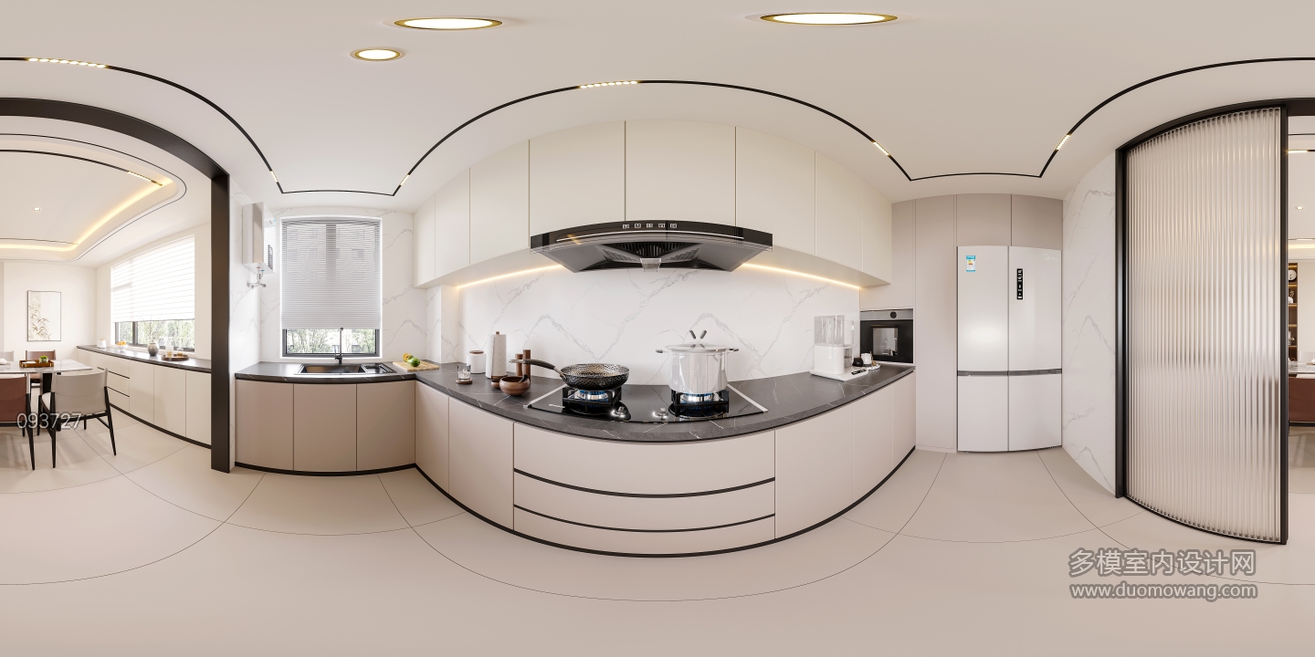 现代新中式厨房360