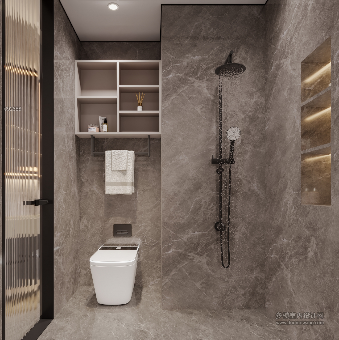 现代3层卫生间特写