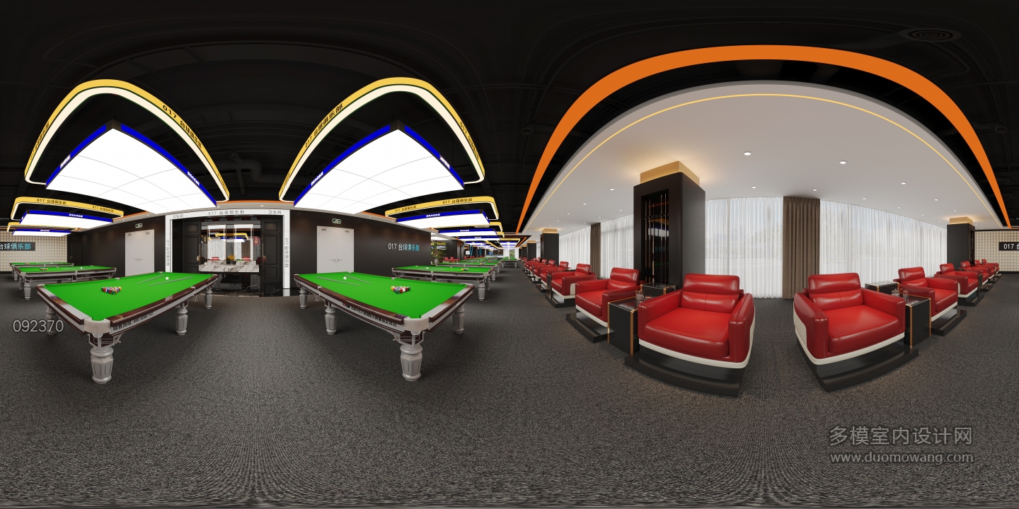 现代台球室全景1