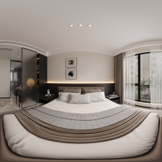 现代主卧全景