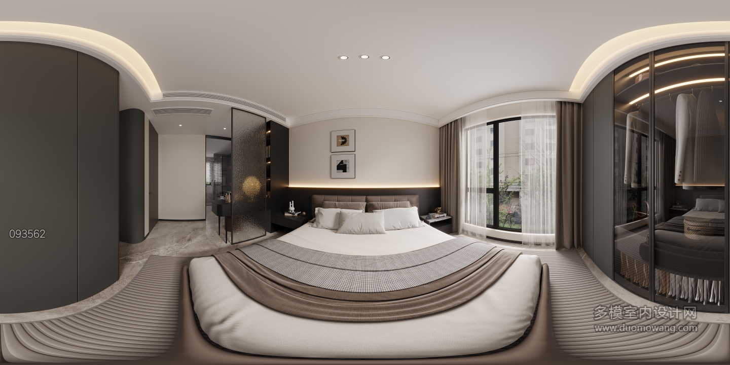 现代主卧全景