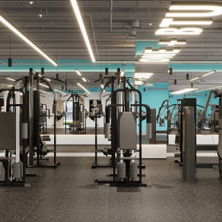 现代健身房特写B