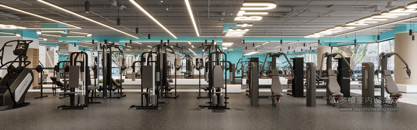 现代健身房特写B