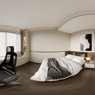 现代中古一层南次卧全景