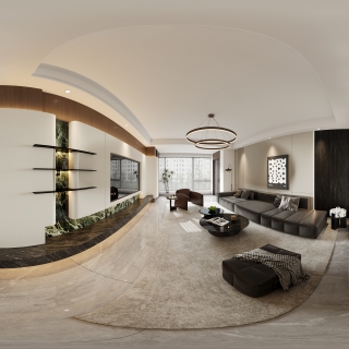 现代客餐厅全景_方案二