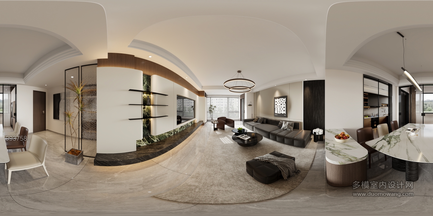 现代客餐厅全景_方案二