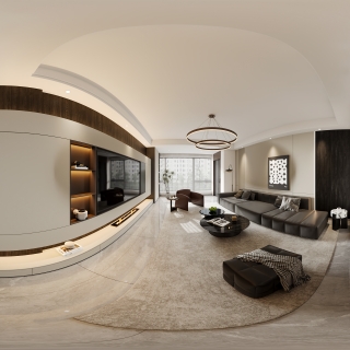 现代客餐厅全景