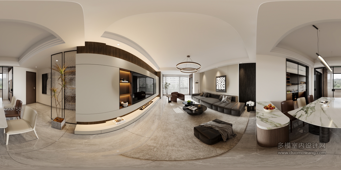 现代客餐厅全景