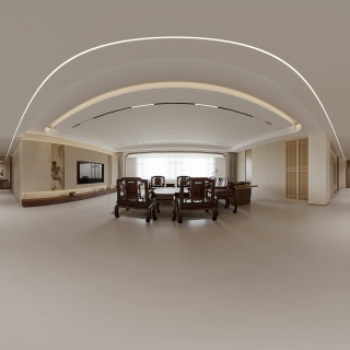 新中式三楼客厅全景