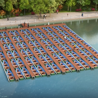 现代自划船码头鸟瞰1