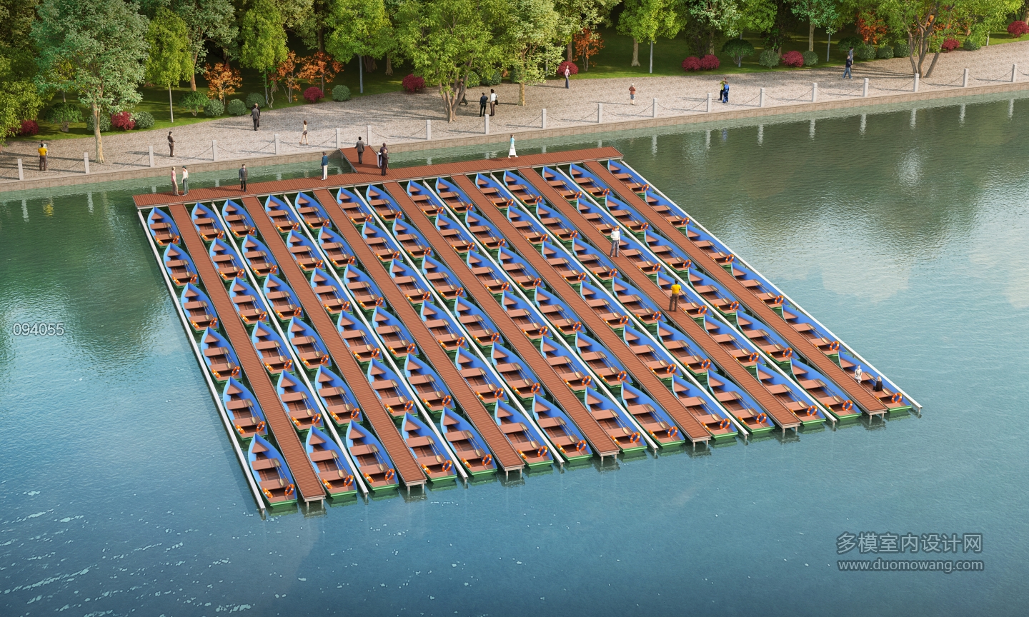 现代自划船码头鸟瞰1