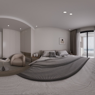 现代黑白灰次卧1