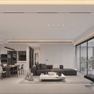 现代客厅沙发墙