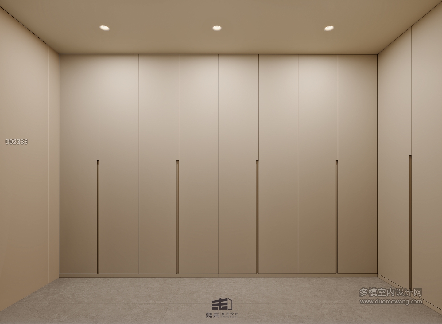 负二层宋代中式衣帽间特写