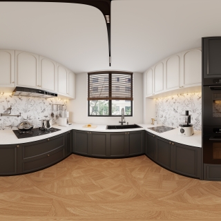 4法式中古风厨房全景