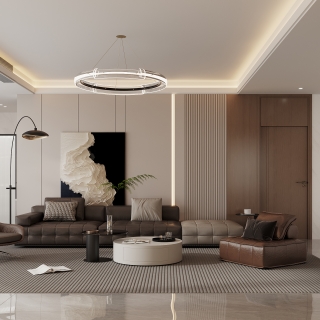 现代客厅沙发背景墙