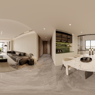 现代客餐厅全景