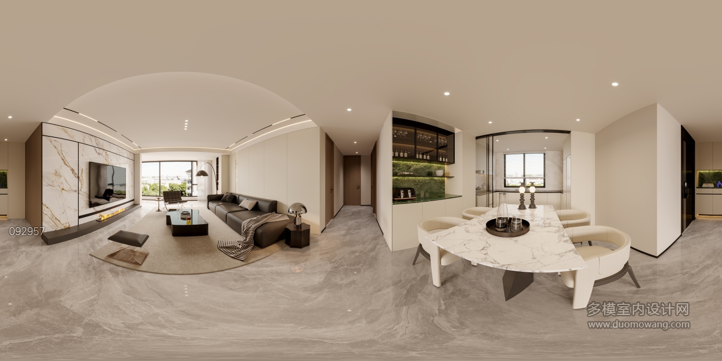 现代客餐厅全景