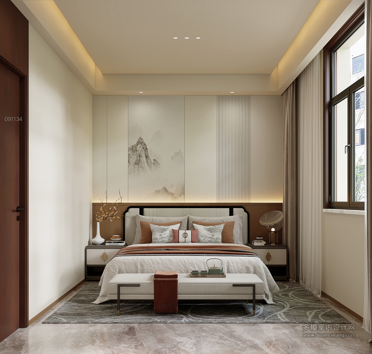 新中式次卧房二