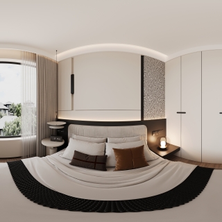 现代一楼卧室1全景