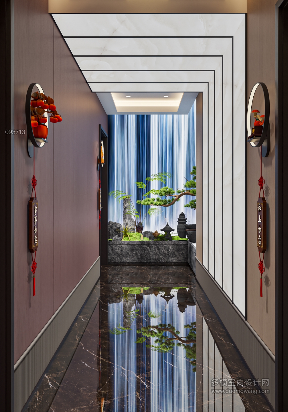 新中式棋牌室单张6