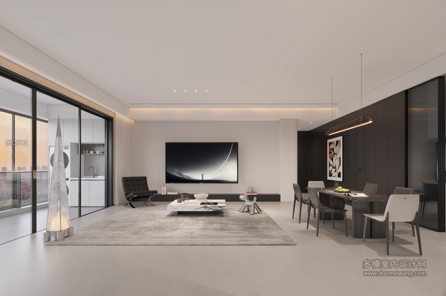 现代客厅电视墙