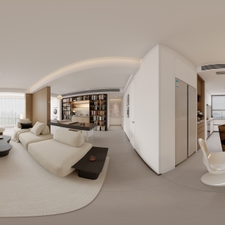 原木风客餐厅_客厅全景