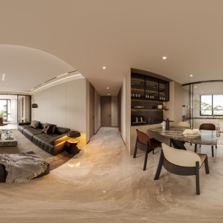 现代客餐厅全景