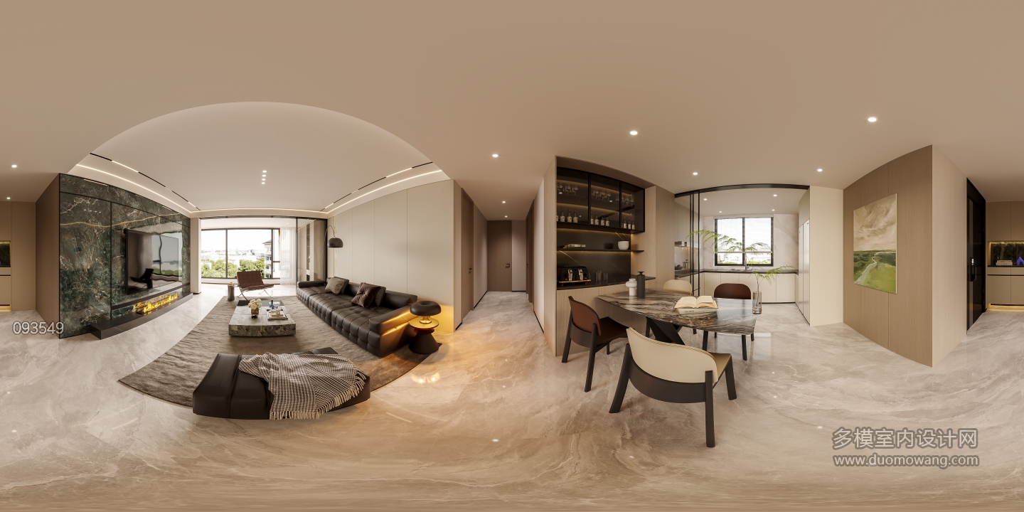 现代客餐厅全景