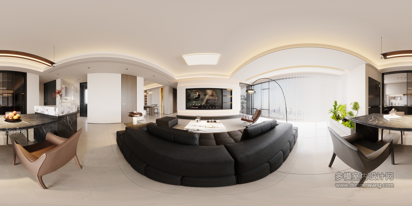 现代客厅全景