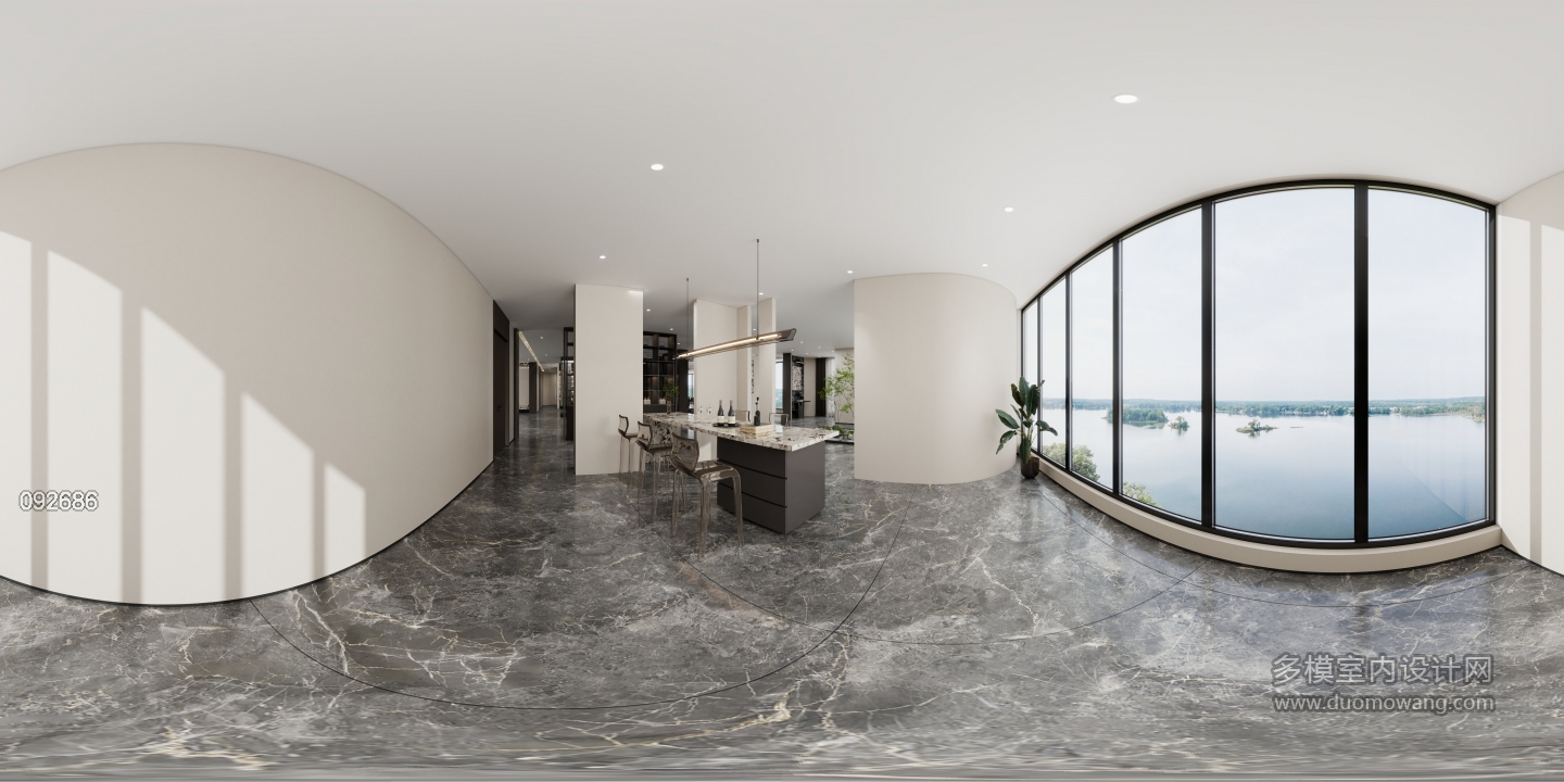 意式水吧观景区全景