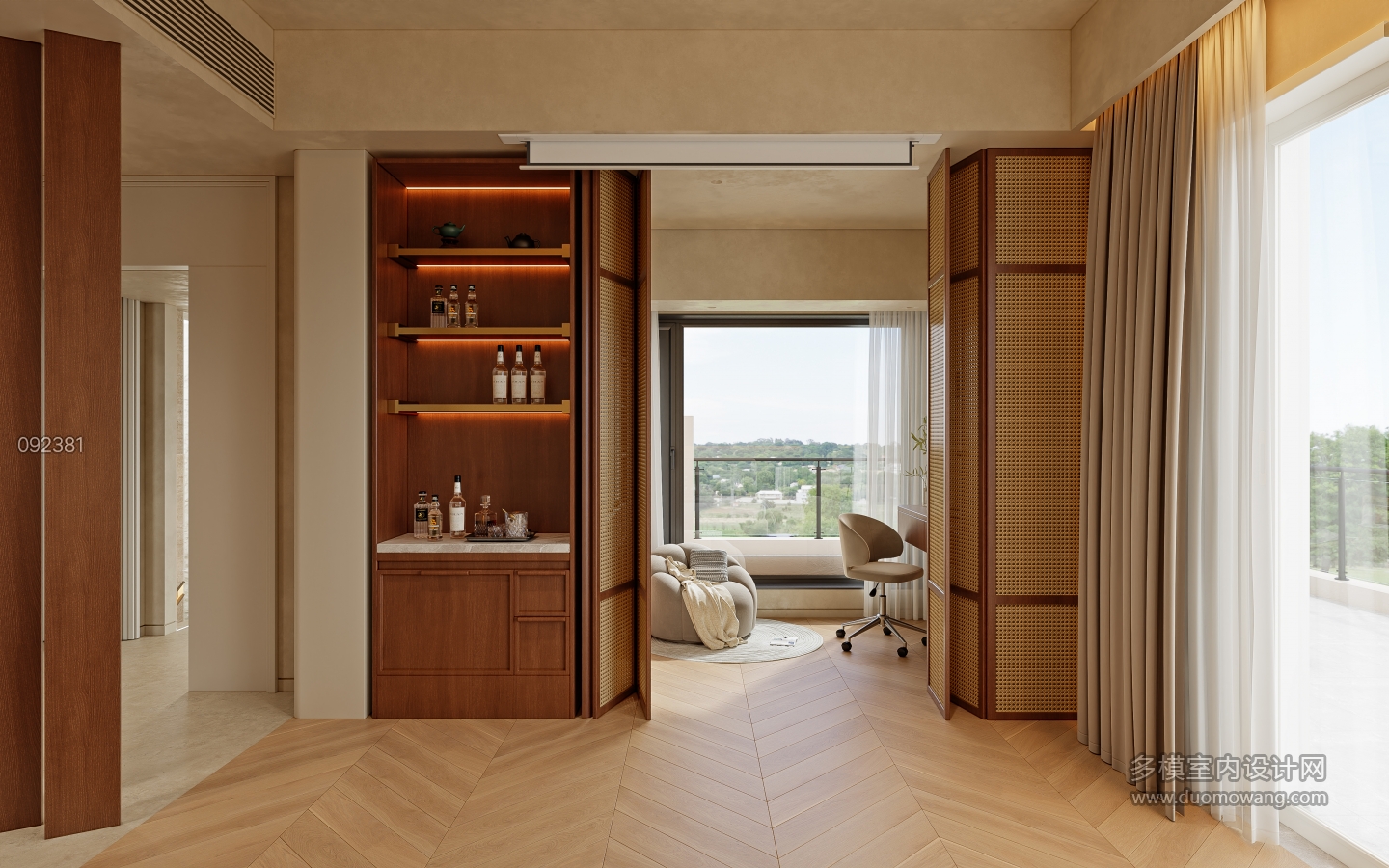 甘露山二层_二层女孩房衣帽间001