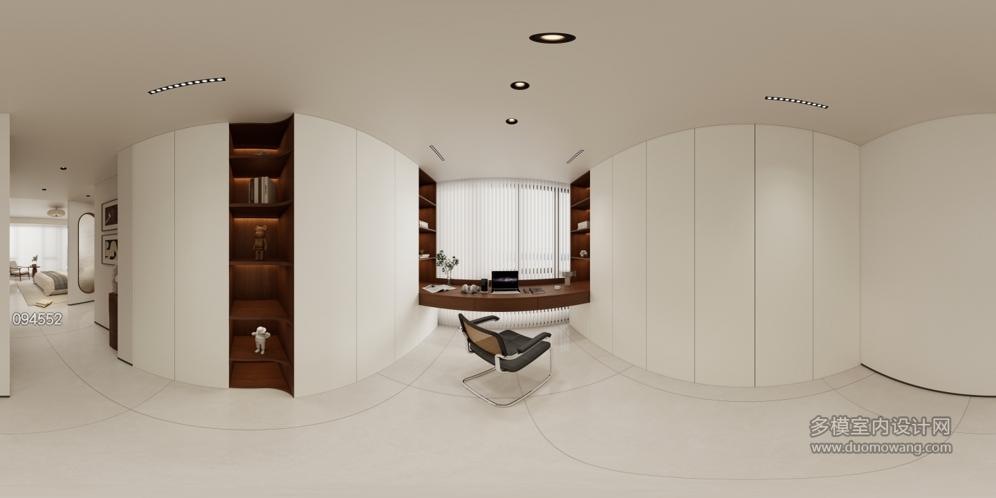 现代主卧衣帽间全景