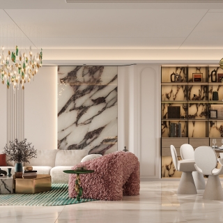 法式 一层 客厅 2