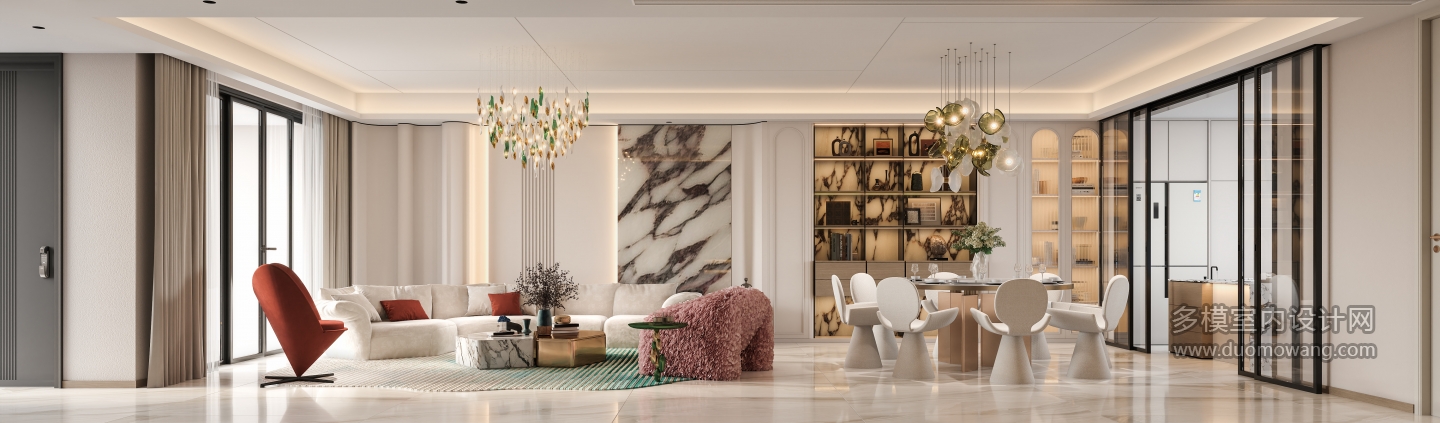 法式 一层 客厅 2