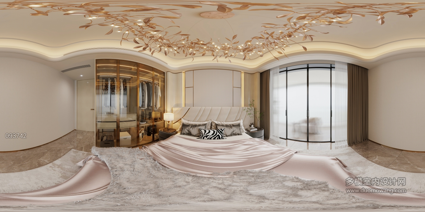 现代轻奢主卧360 拷贝