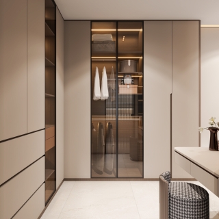 现代主卧他衣帽间