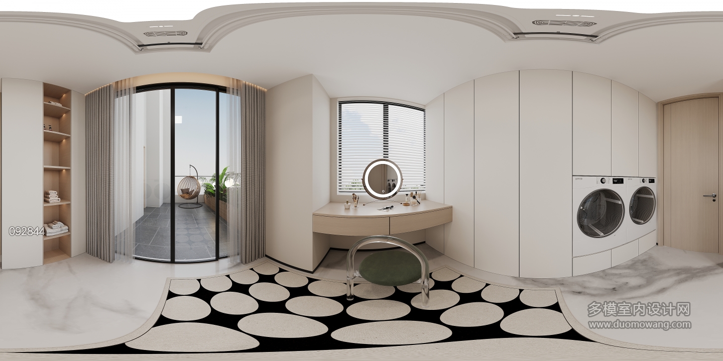 现代二楼洗衣房全景