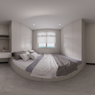 现代黑白灰次卧2