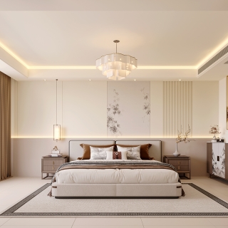 现代新中式主卧
