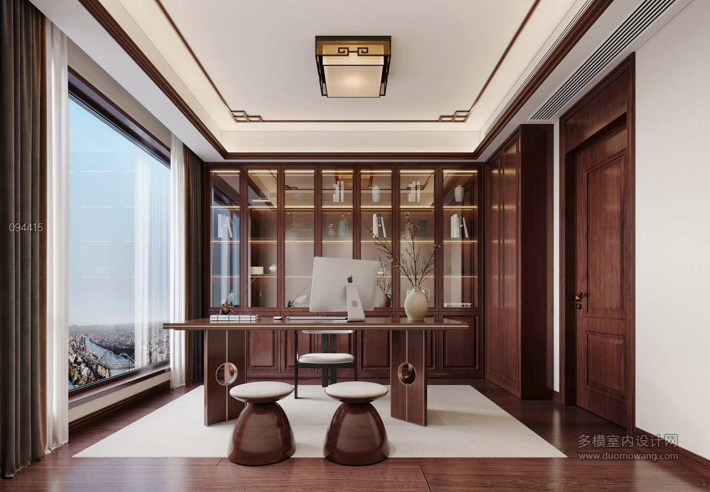 新中式书房特写