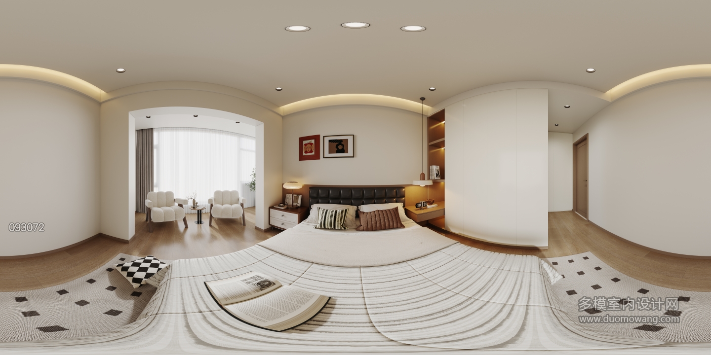 奶油中古二层东卧室全景