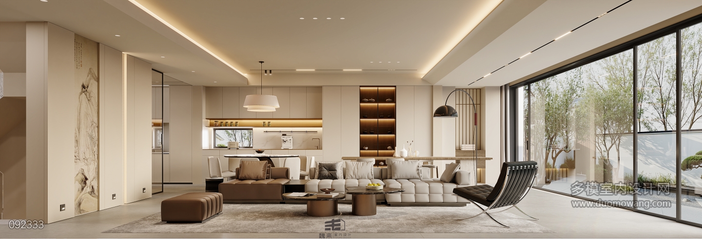 一层宋代中式沙发背景特写