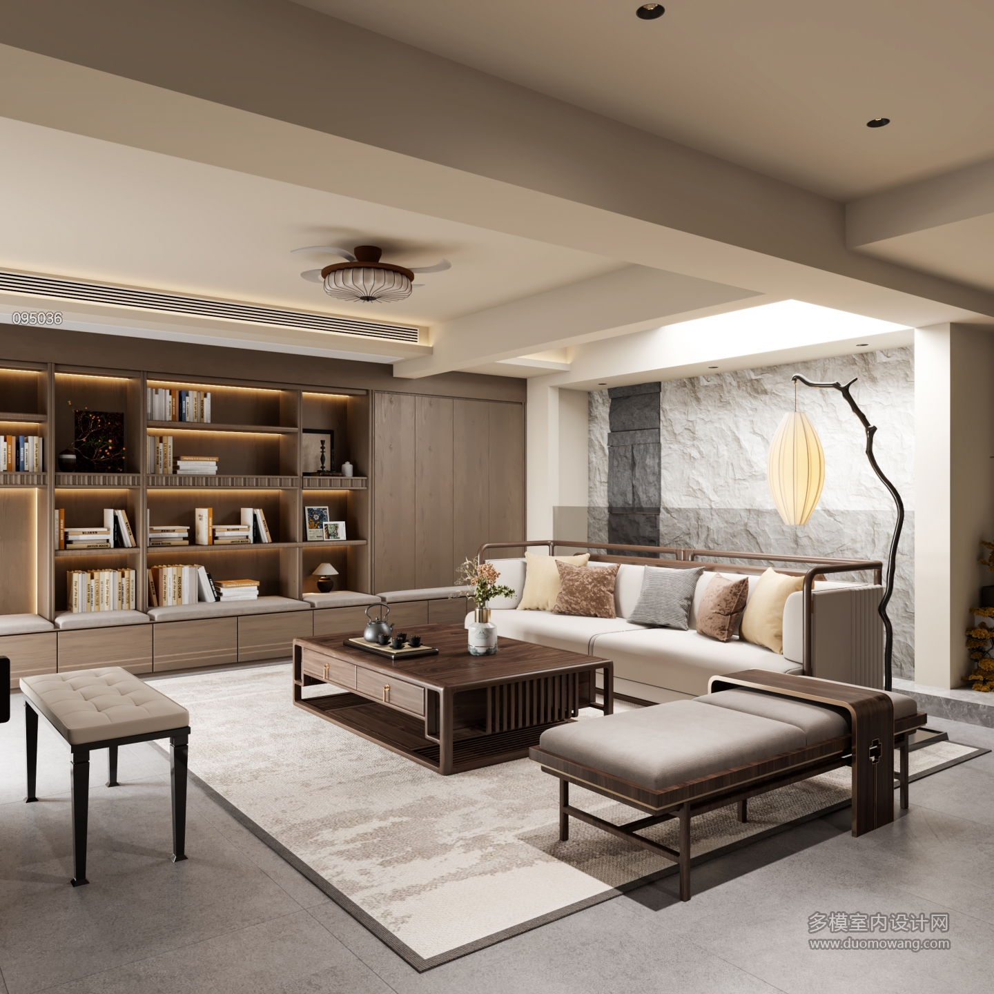 新中式夹层会客厅1