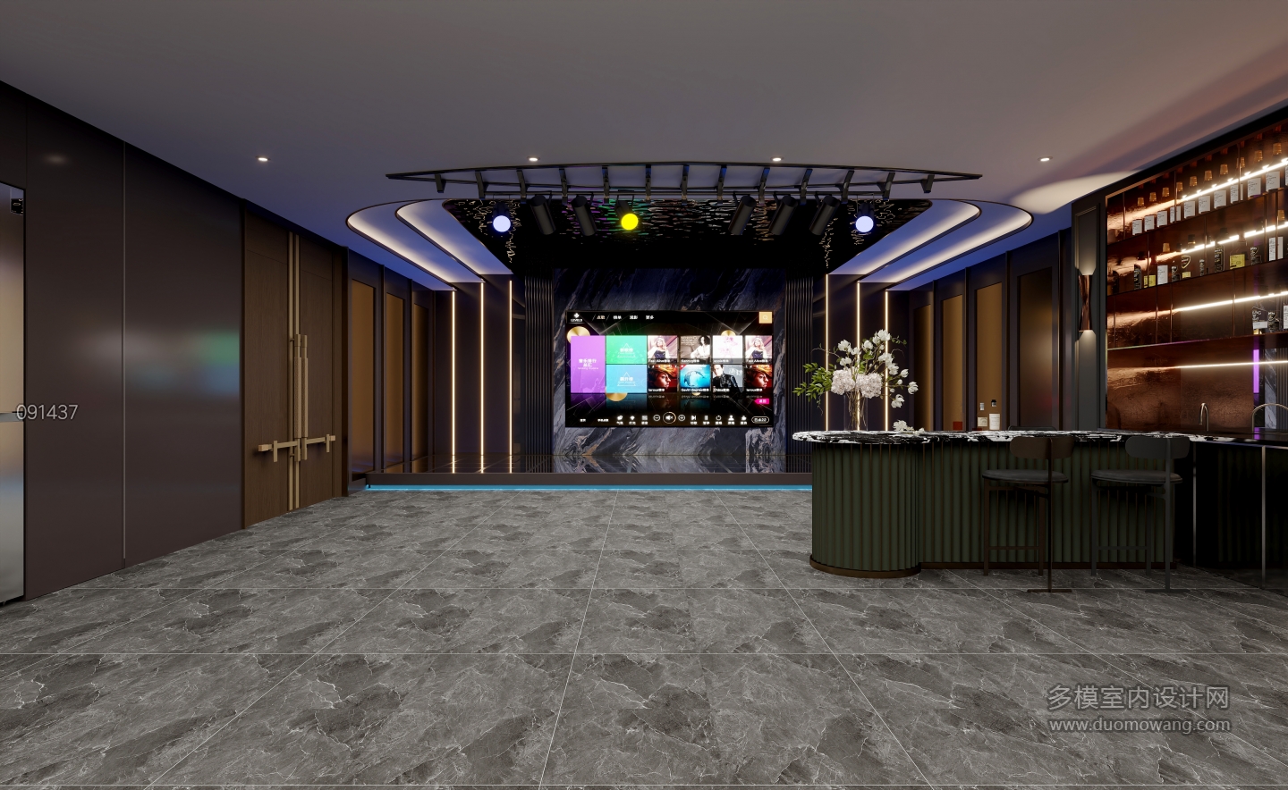 现代地下一层KTV特写1